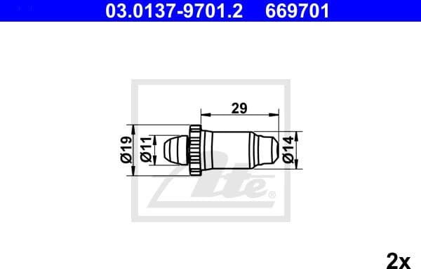 Accessory Kit, parking brake shoes adjusting nut 03.0137-9701.2