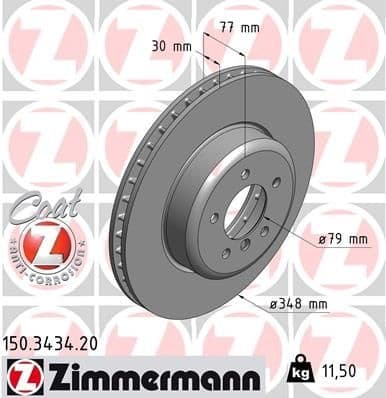 Brake Disc COAT Z 150.3434.20