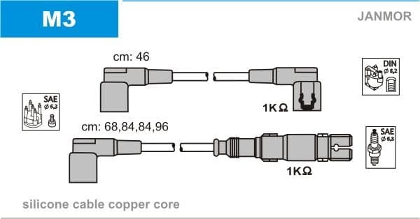 Ignition cable set M3 - image 2