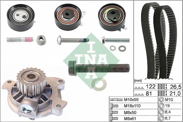 Timing belt kit with water pump 530048330