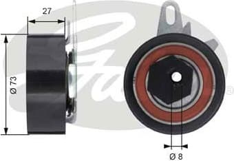 Tensioner Pulley, timing belt PowerGrip™ T43047