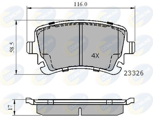 Brake pads rear CBP01313