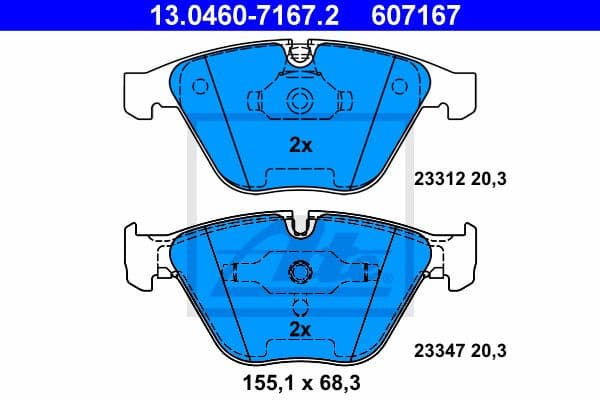 Brake Pad Set, disc brake 13.0460-7167.2 - image 2