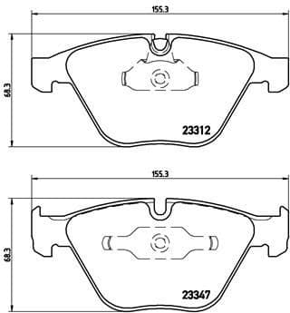 Brake pads front, Top Quality P06046