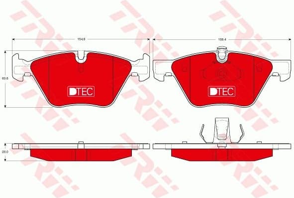 Brake Pad Set, disc brake DTEC COTEC GDB1559DTE