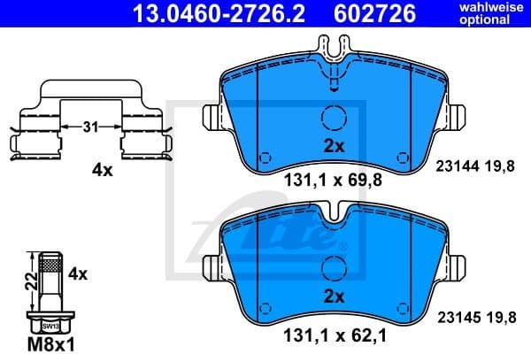 Brake Pad Set, disc brake 13.0460-2726.2 - image 3