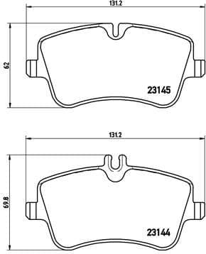 Brake pads front, Top Quality P50045