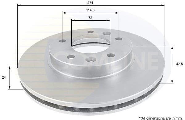 Brake discs kit front (2pcs) ADC1018V