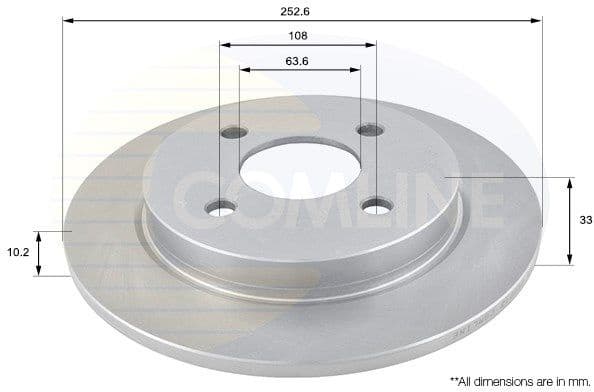 Brake disc, 1pcs REAR ADC1207 - image 2