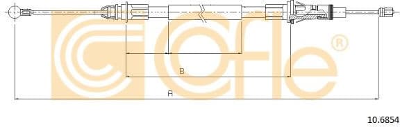 Cable handbrake 10.6854 - image 2