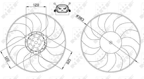 Fan, engine cooling 47666
