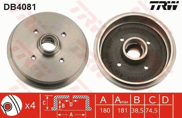 Brake Drum DB4081
