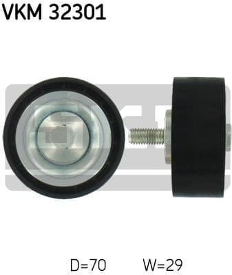 Deflection/Guide Pulley, V-ribbed belt VKM 32301