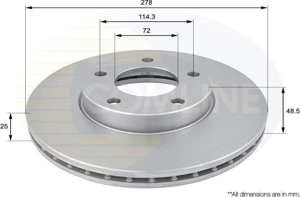 Brake disc, 1pcs FRONT ADC0446V - image 2