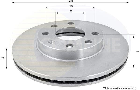 Brake disc, 1pcs FRONT ADC1008V - image 2
