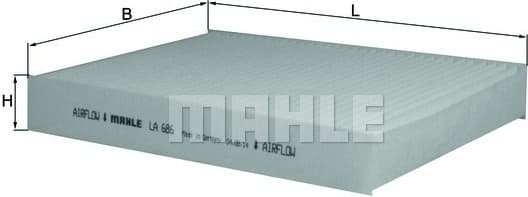 Filter cabin LA686 - image 2