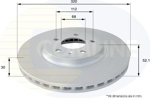 Brake disc, 1pcs FRONT ADC1477V