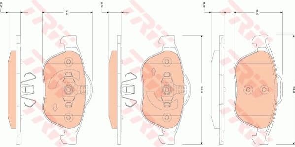 Brake Pad Set, disc brake COTEC GDB1823