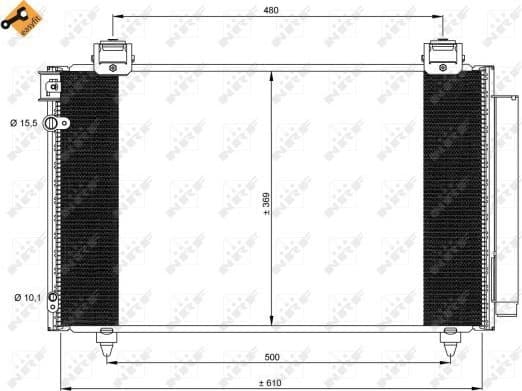 Condenser, air conditioning EASY FIT 35592
