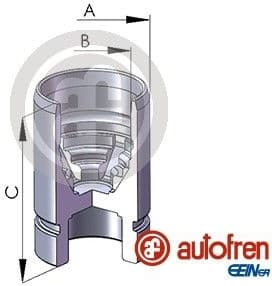 Brake caliper piston rear D02589 - image 2
