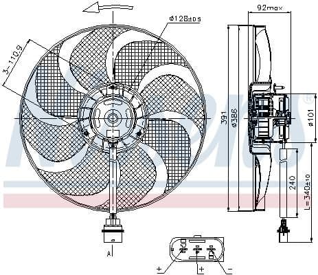 Fan, engine cooling 85690