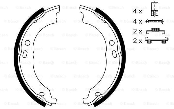 Brake Shoe Set, parking brake 0986487726 - image 5