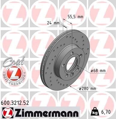 Brake Disc SPORT BRAKE DISC Z 600.3212.52