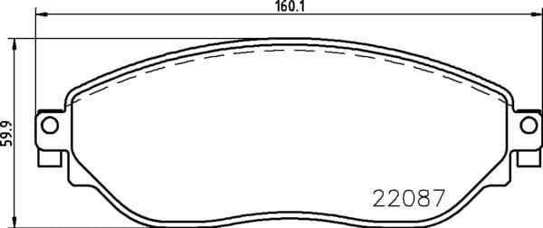 Brake pads front, Top Quality P59082 - image 2