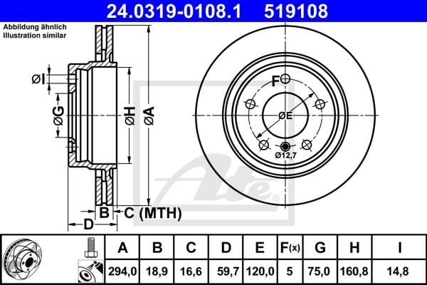 Brake Disc PowerDisc 24.0319-0108.1
