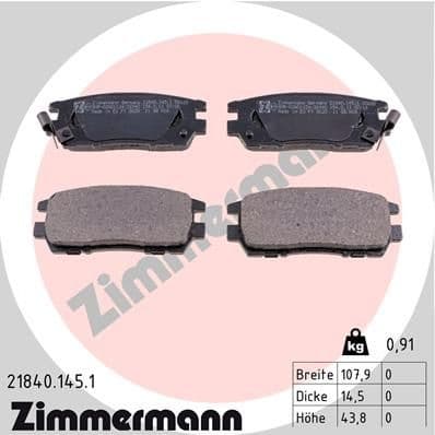 Brake Pad Set, disc brake 21840.145.1