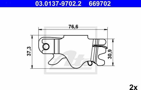 Brake shoe regulator 03.0137-9702.2