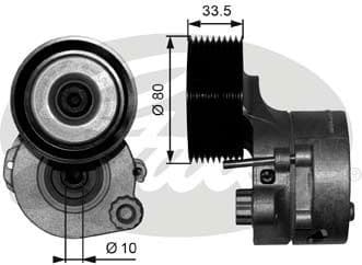 Belt Tensioner, V-ribbed belt FleetRunner™ T38561