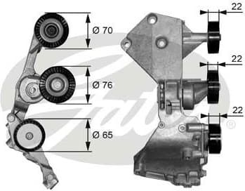 Belt Tensioner, V-ribbed belt DriveAlign™ T38466