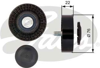 Deflection/Guide Pulley, V-ribbed belt DriveAlign™ T36389