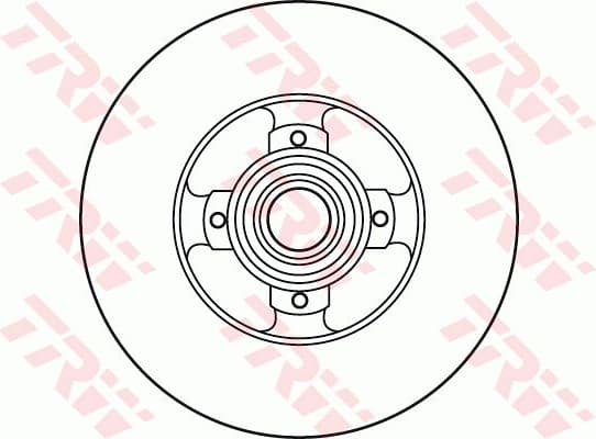 Brake Disc TRW SINGLE DF6128BS - image 2