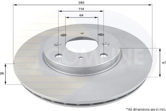 Brake disc, 1pcs FRONT ADC0533V - image 2