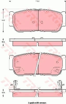 Brake Pad Set, disc brake GDB3413