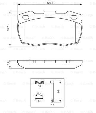 Brake Pad Set, disc brake 0986494291 - image 8