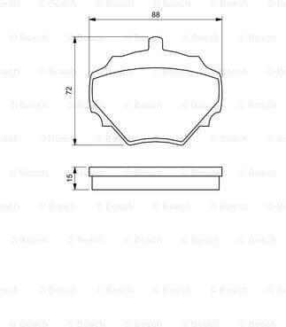 Brake Pad Set, disc brake 0986424563 - image 7