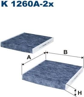 Filter, cabin air K1260A-2X