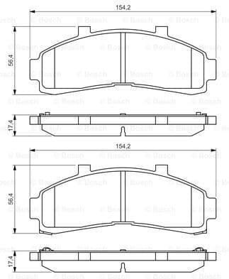 Brake Pad Set, disc brake 0986424656