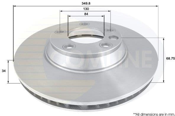 Brake disc, 1pcs FRONT ADC1474V - image 2