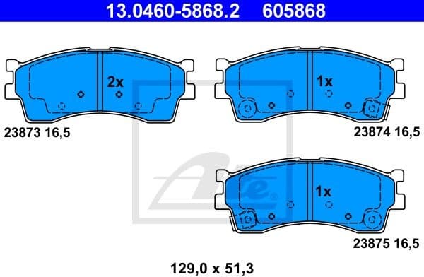 Brake Pad Set, disc brake 13.0460-5868.2 - image 2