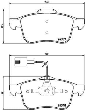 Brake Pad Set, disc brake PRIME LINE P23103