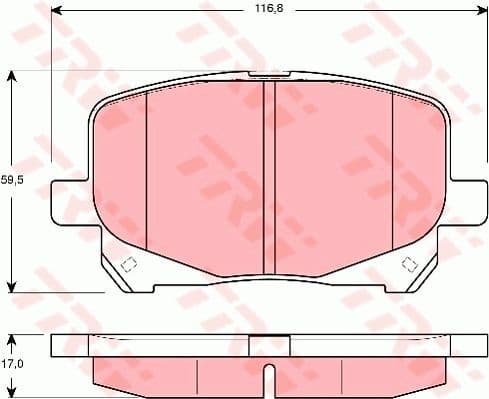 Brake Pad Set, disc brake COTEC GDB3248