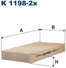 Filter, cabin air K1198-2X