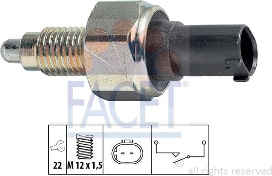 Switch, reverse light Made in Italy - OE Equivalent 7.6252 - image 2