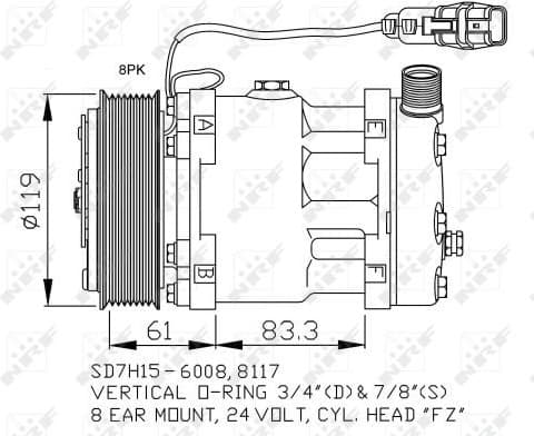 Compressor, air conditioning EASY FIT 32706
