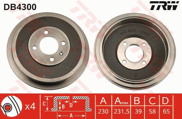 Brake Drum DB4300