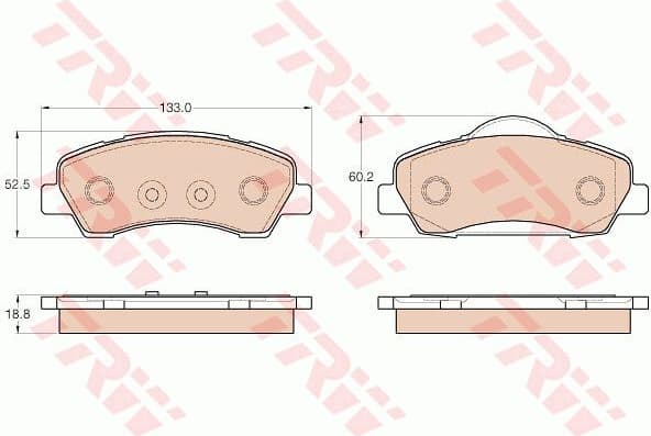 Brake pads front, Top Quality GDB1992